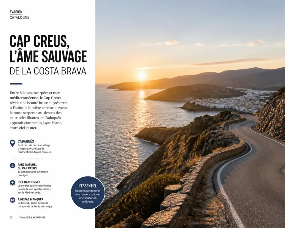 Road trip Costa Brava sur la côte du Cap Creus, avec Cadaqués et la mer au lever du jour