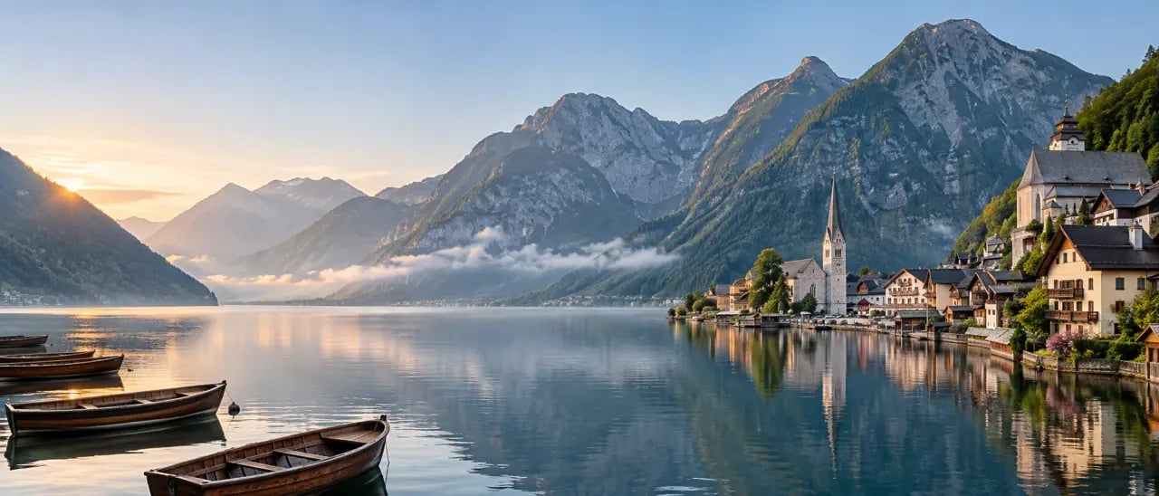 Road trip Autriche : Hallstatt et le lac du Salzkammergut au lever du jour