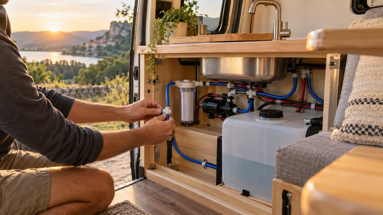 Installation d’un circuit d’eau dans un van aménagé