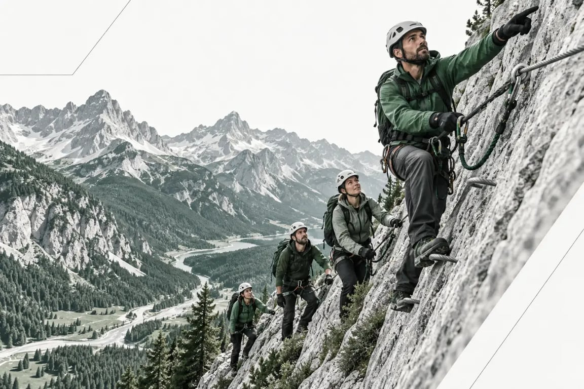 Activités plein air d’aventure avec via ferrata encadrée