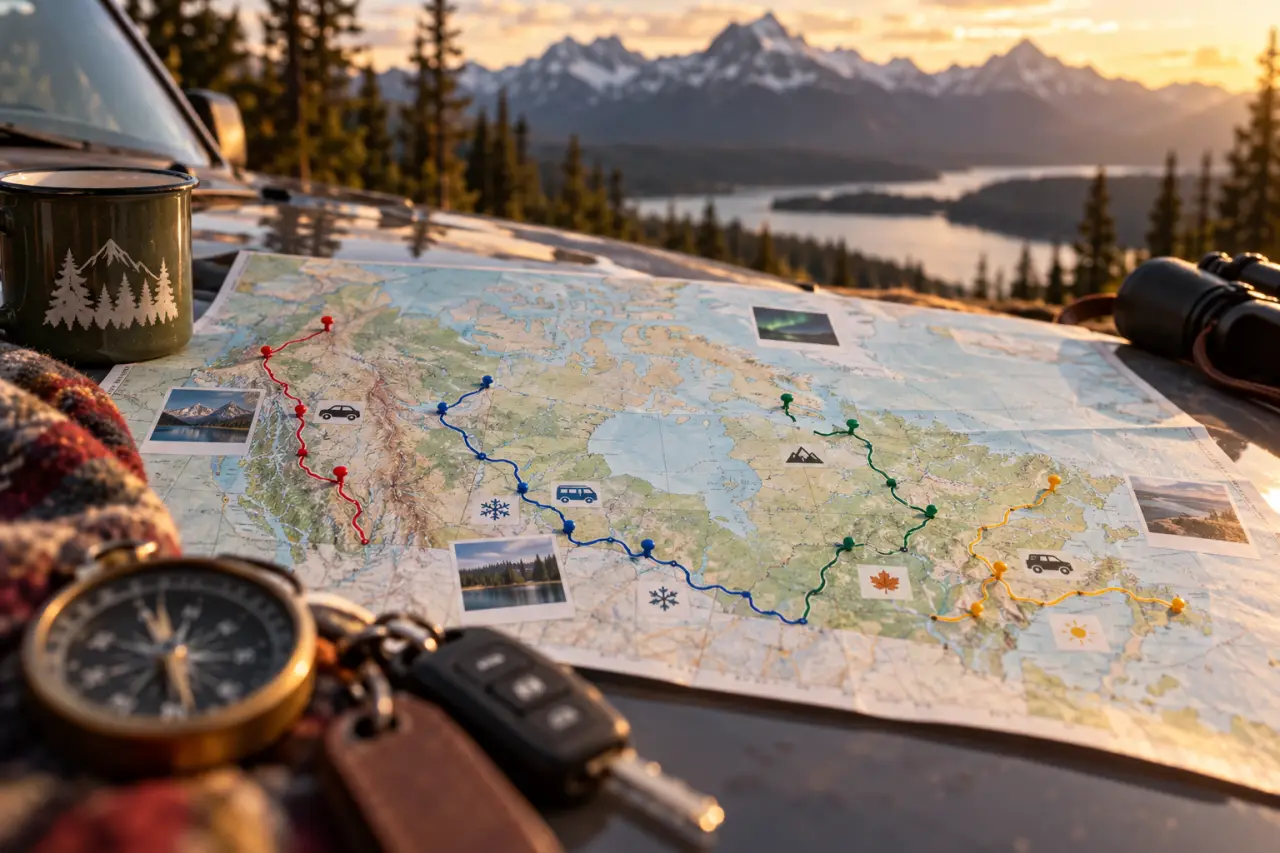 Road trip au Canada : 4 itinéraires réalistes selon la durée, la saison et le véhicule