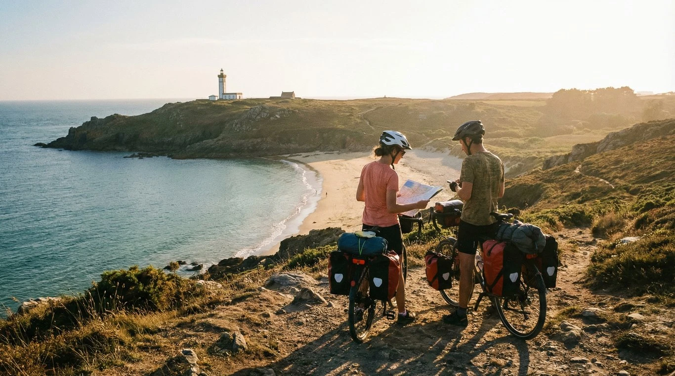 Phare breton et route côtière